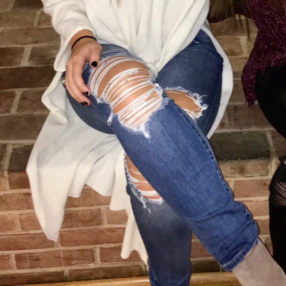 JBrand ripped skinny jeans. Size 28